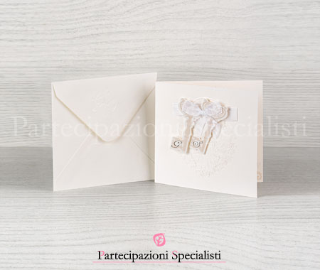 Partecipazioni Shabby con Chiavi d'Amore