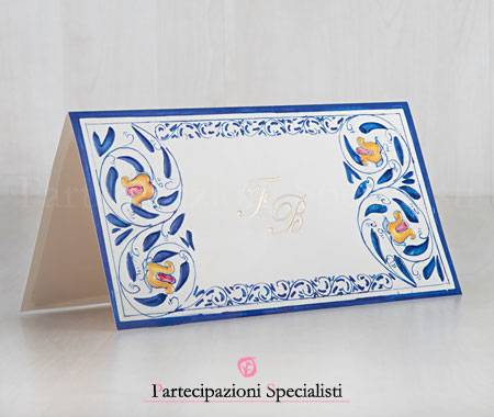 Partecipazioni stile Ceramica Maiolica Siciliana
