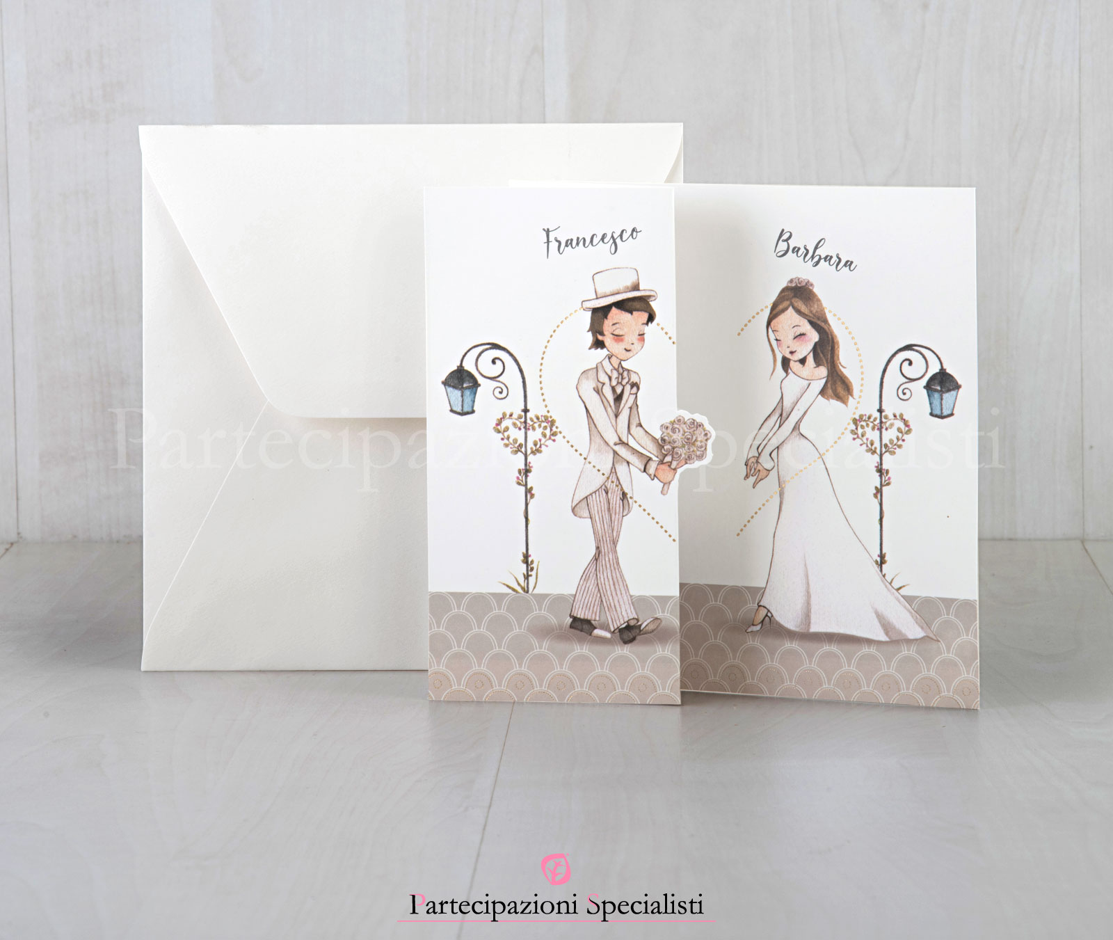 Partecipazione Spiritosa Vintage in stile Bohemien