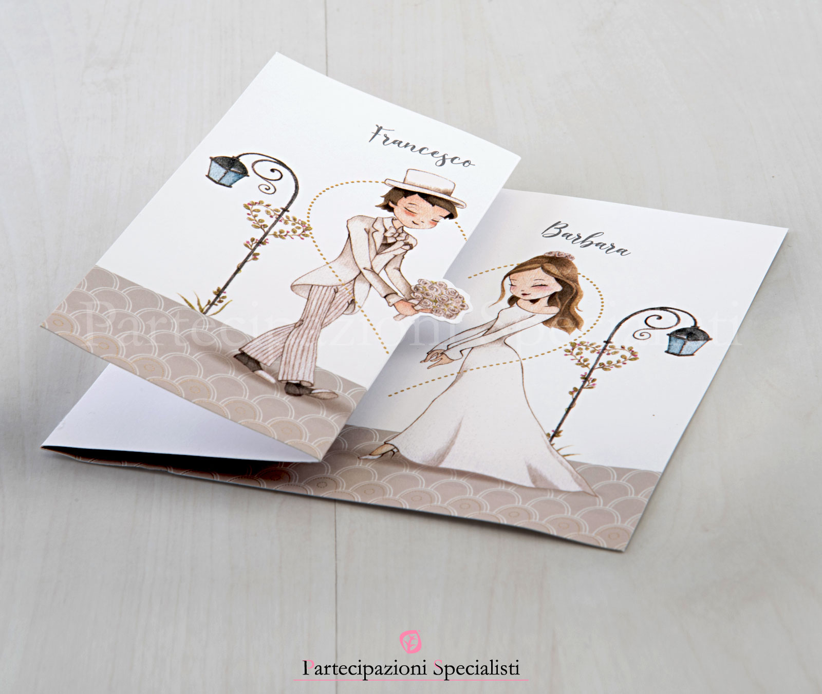 Partecipazione Spiritosa Vintage in stile Bohemien