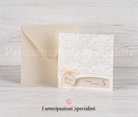 Inviti Nozze Raffinati ed Eleganti Vittoriani con Peonie