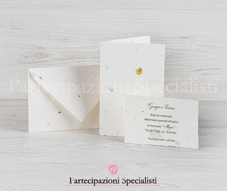 Partecipazione Elegante Amalfi con Petali