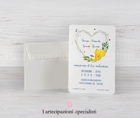 Partecipazioni Matrimonio con Limoni di Sorrento