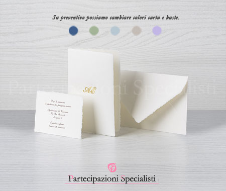 Partecipazioni matrimonio amalfi, apertura a libretto, colori personalizzabili