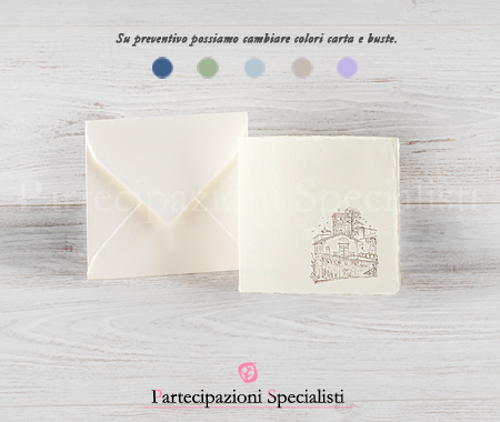 Partecipazioni Matrimonio in carta Amalfi Personalizzabili