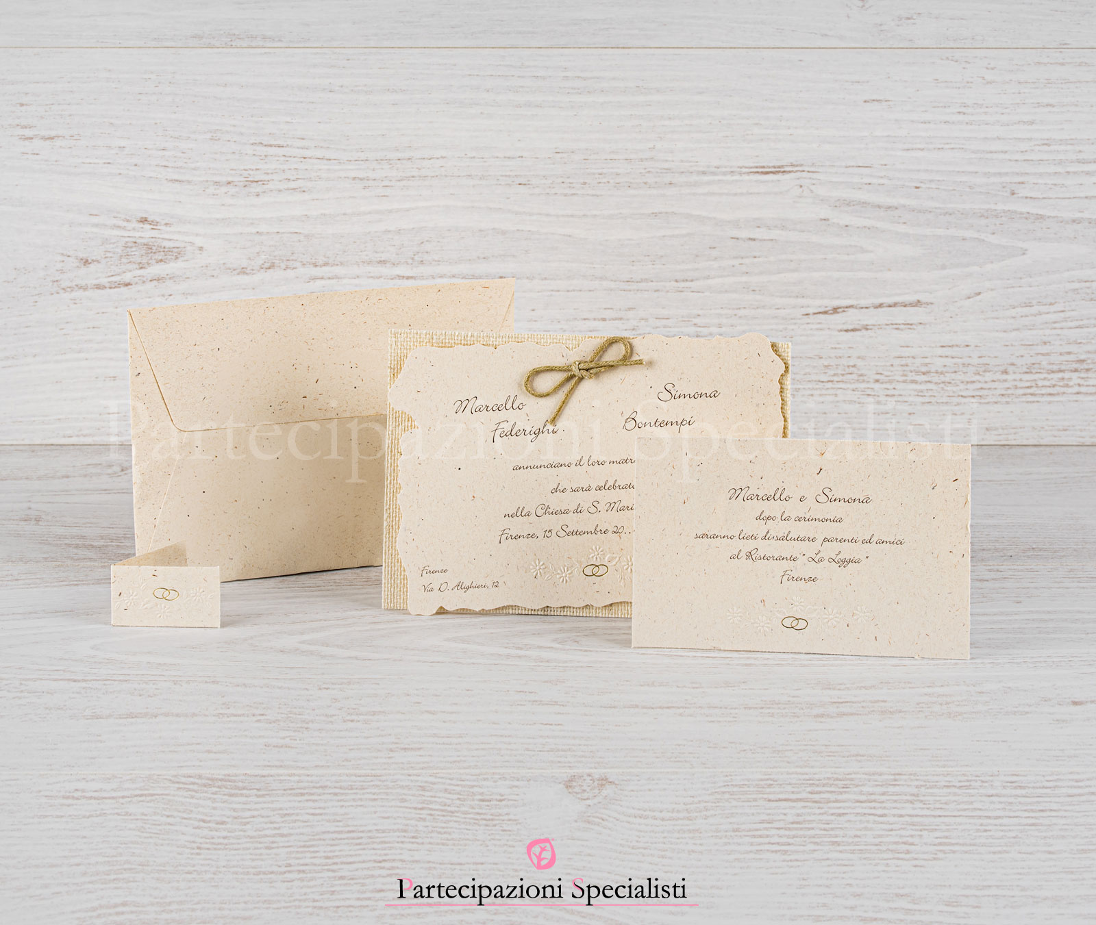 Partecipazioni matrimonio Cottage Core ecologiche