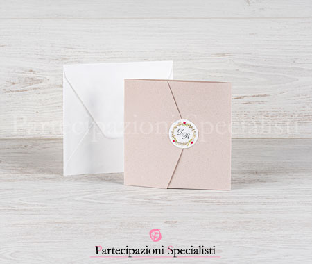 Partecipazioni Royality Core colore Rosa Antico