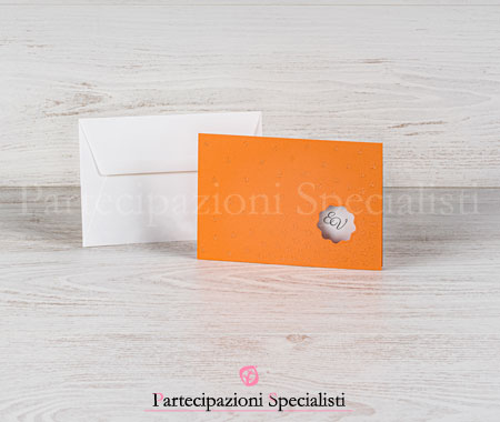 Partecipazioni matrimonio originali color arancione