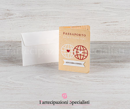 Partecipazione tema viaggio con Passaporto e Planisferi