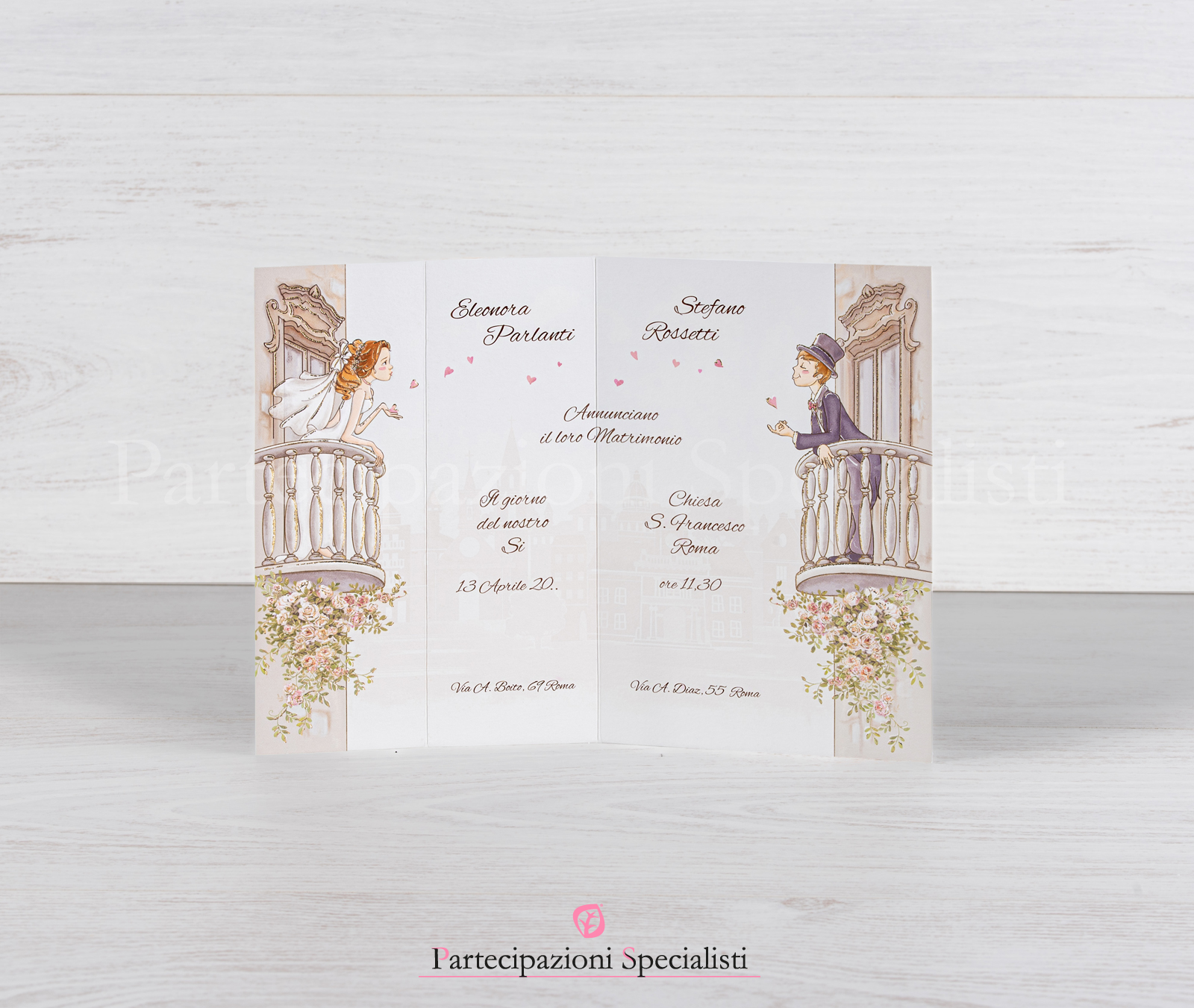 Inviti nozze romantici ottocenteschi vintage-Campione Gratis