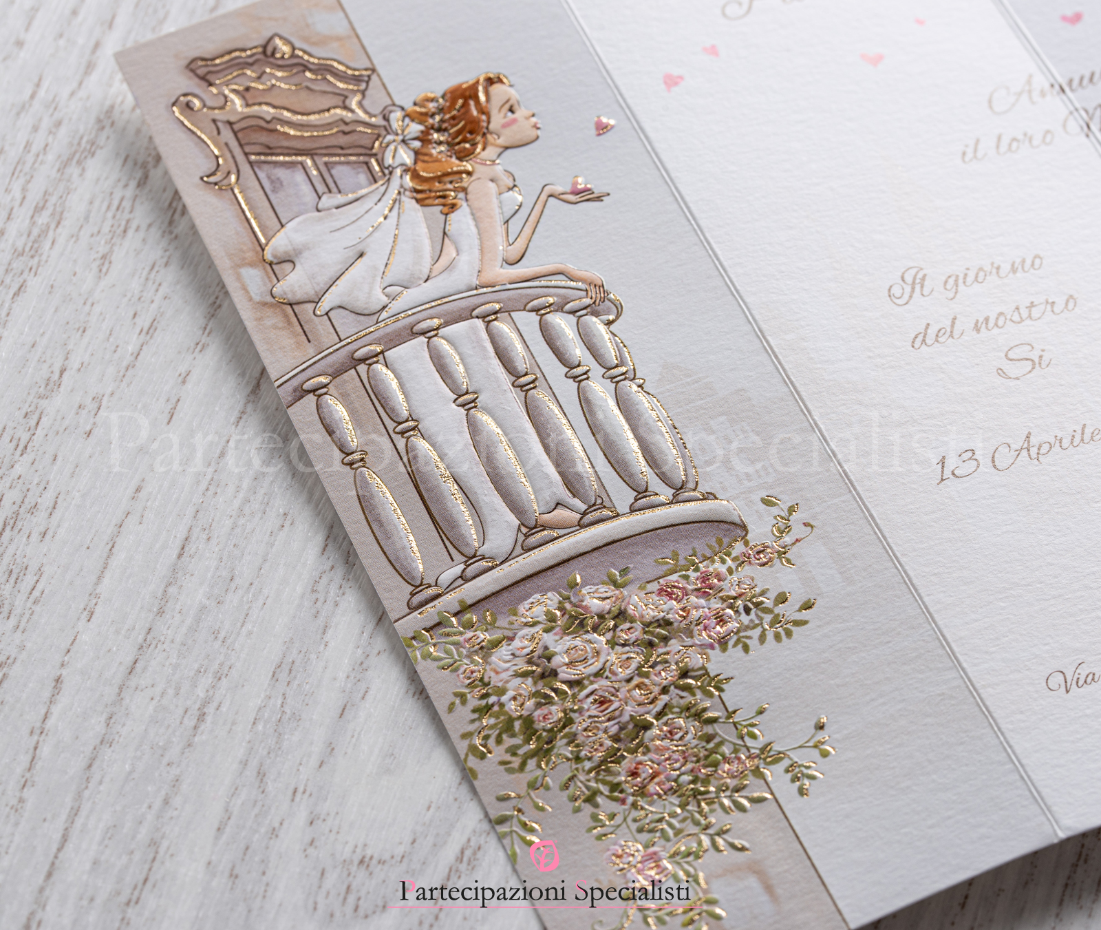 Inviti nozze romantici ottocenteschi vintage-Campione Gratis