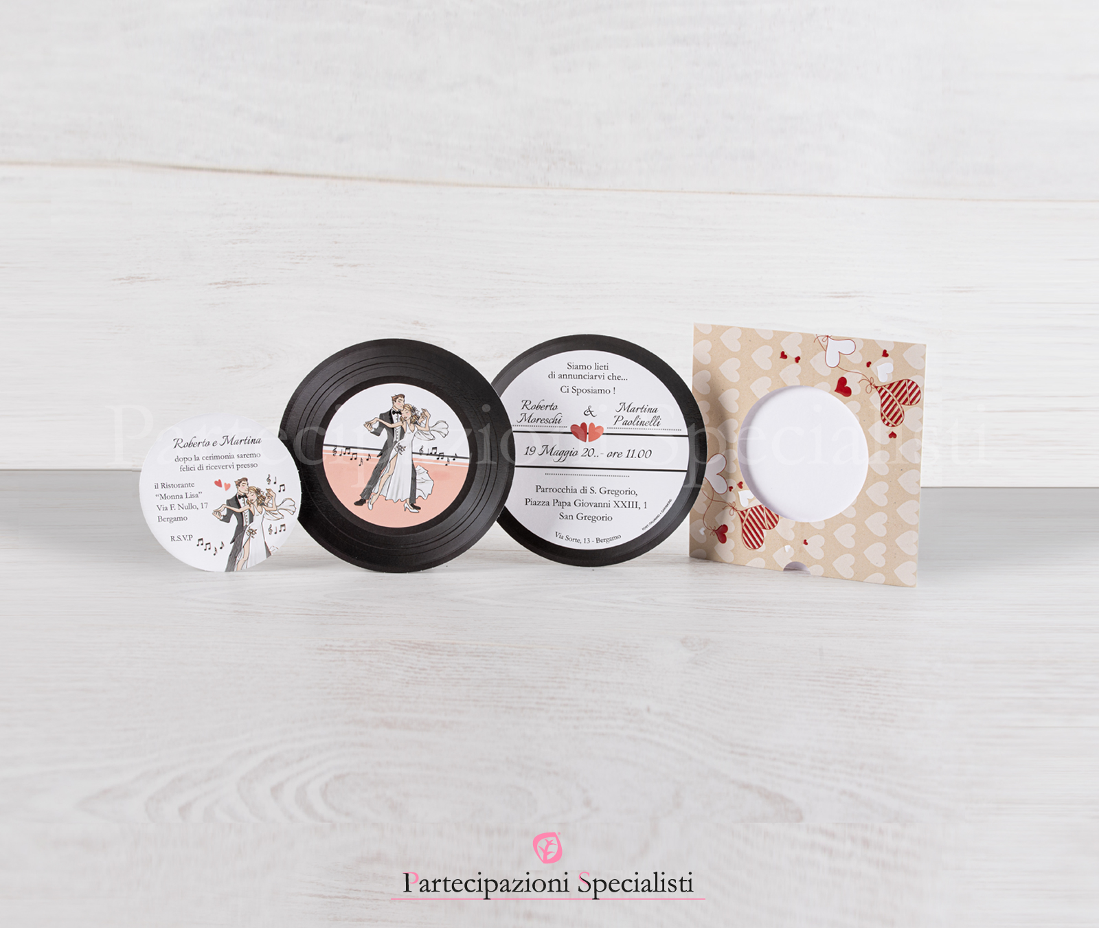 Inviti matrimonio Disco 33 Giri tema Musica-Campione Gratis