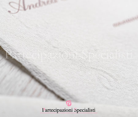 Partecipazioni matrimonio in carta Amalfi colori personalizzabili