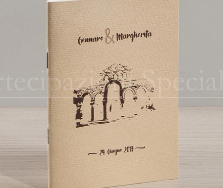 Libretto Messa Mignon disegno copertina kraft personalizzabile