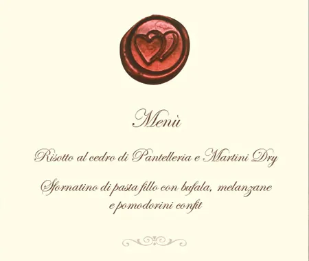 Menù Elegante con Ceralacca